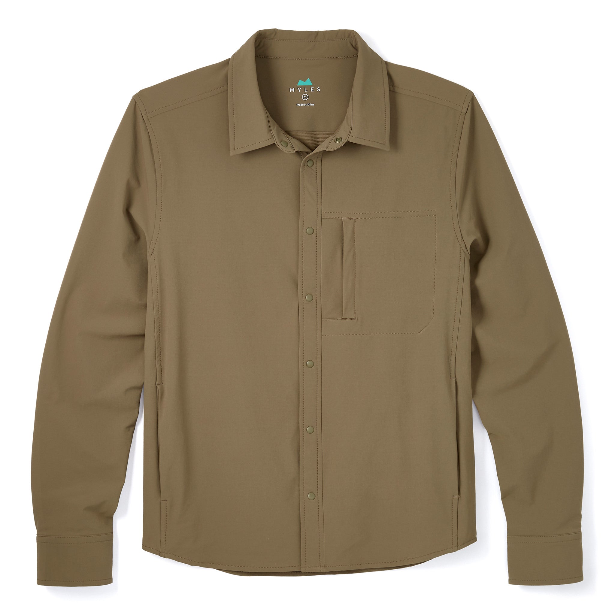 Everyday Overshirt in Dusky Green | Men's Technical Button-up