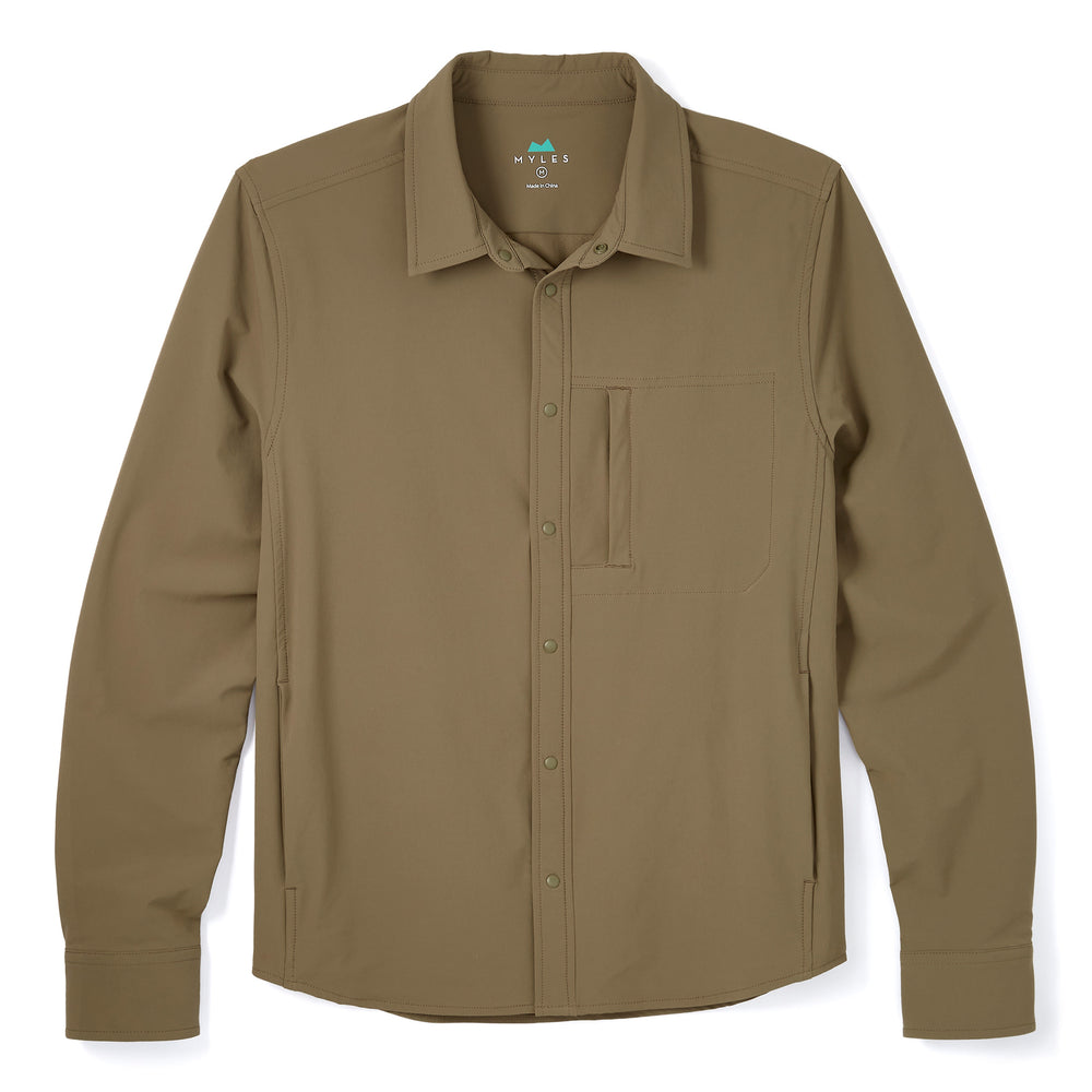Everyday Overshirt in Dusky Green from Myles Apparel