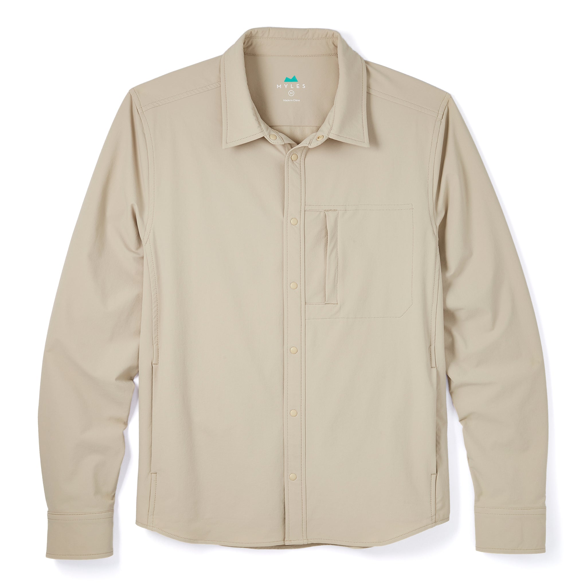 Everyday Overshirt in Khaki | Men's Technical Button-up | Myles