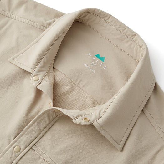 Everyday Overshirt in Khaki from Myles Apparel
