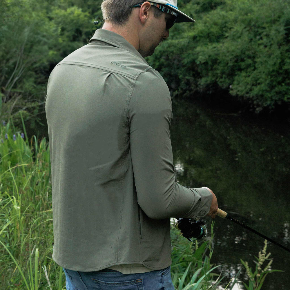 Everyday Overshirt in Dusky Green from Myles Apparel