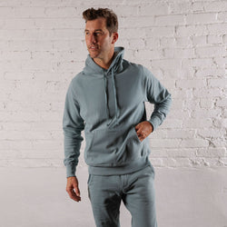 Skyline Heavyweight Fleece Crewneck in Steely Blue from Myles Apparel
