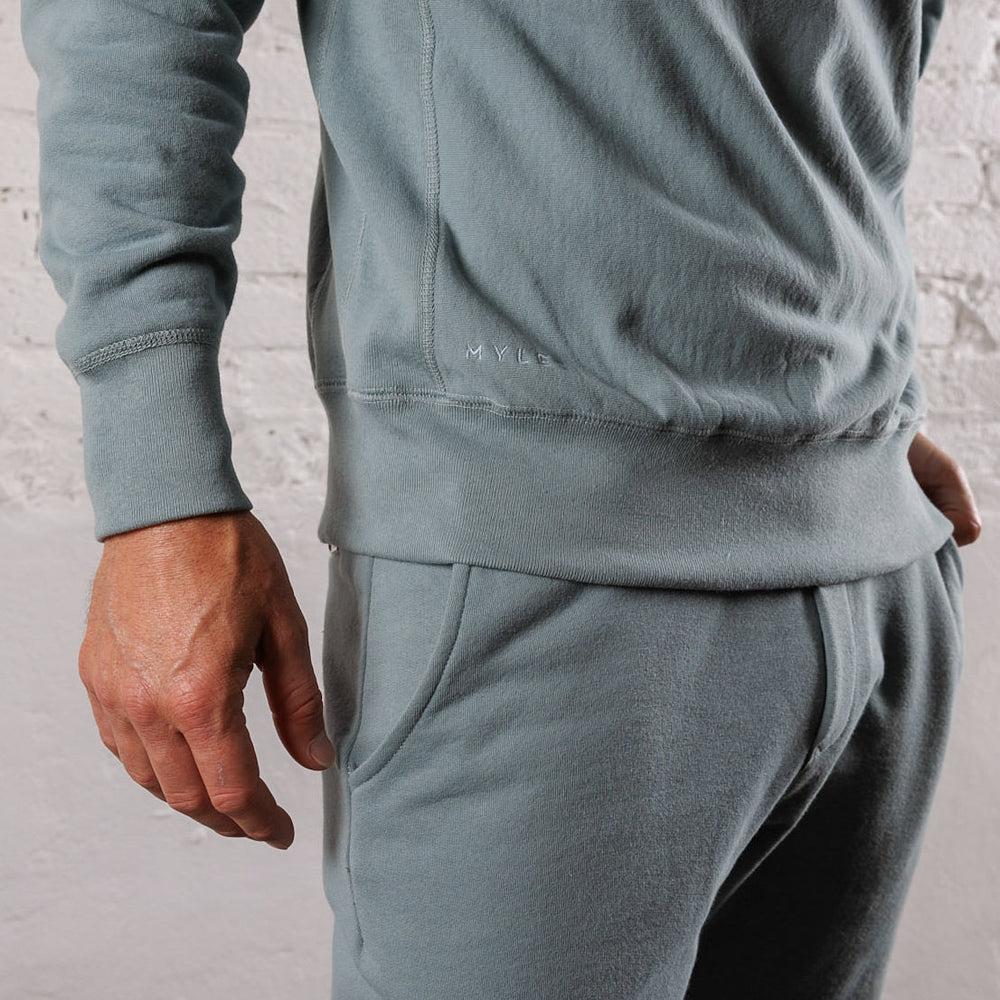 Skyline Heavyweight Fleece Crewneck in Steely Blue from Myles Apparel