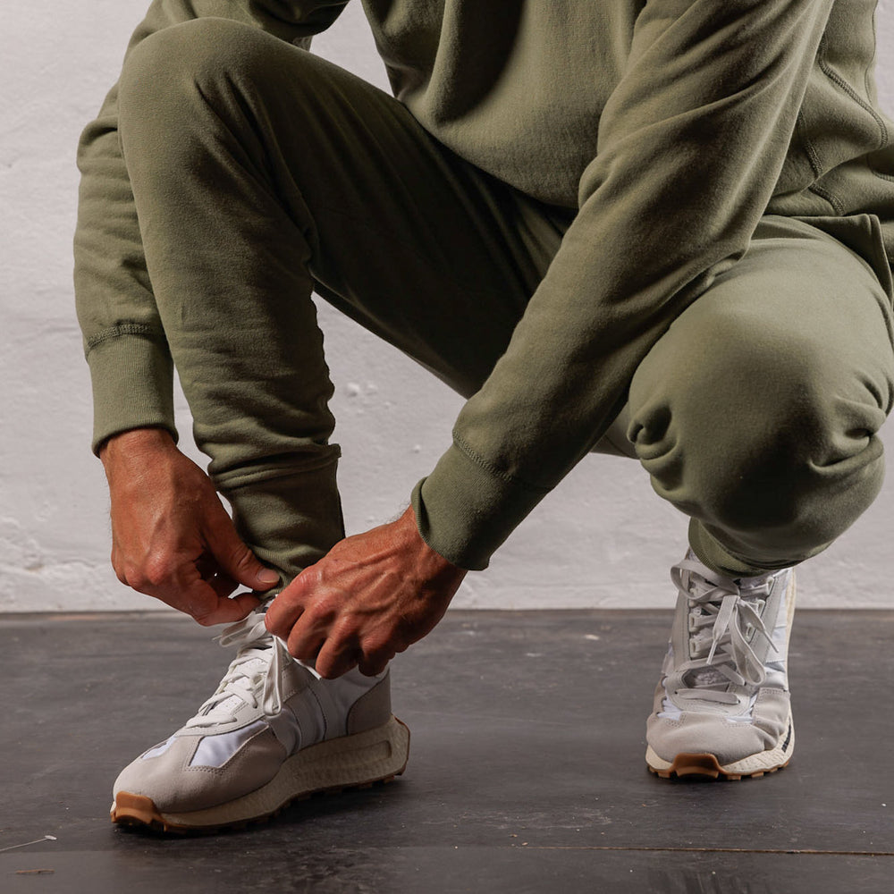 Skyline Heavyweight Fleece Jogger in Dusty Olive from Myles Apparel
