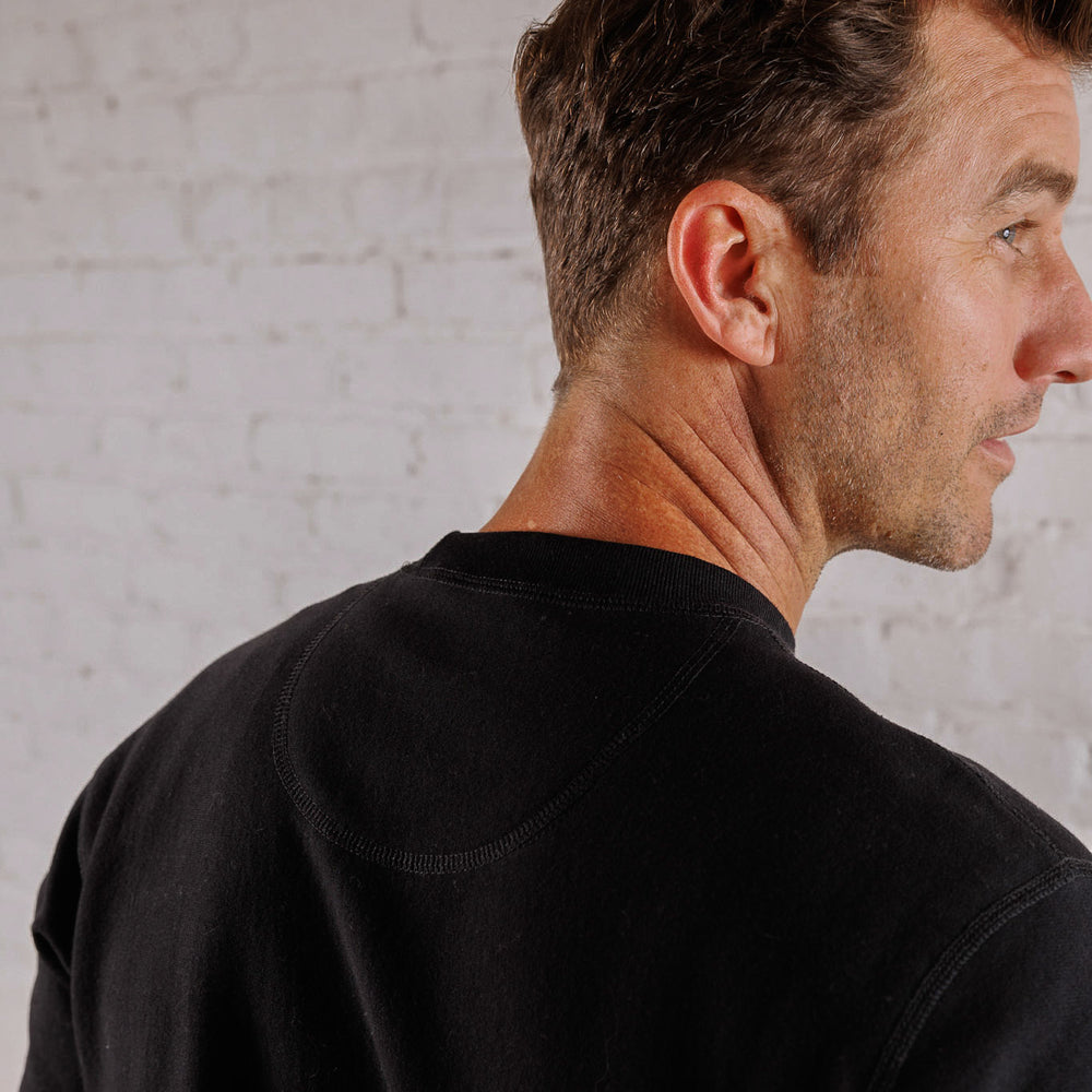 Skyline Heavyweight Fleece Crewneck in Black from Myles Apparel