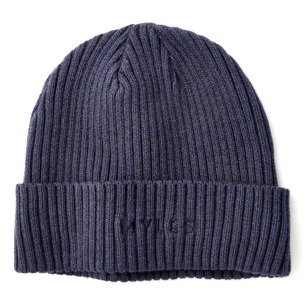 Knit Beanie in Navy from Myles Apparel