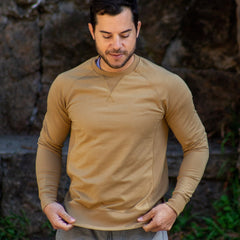 Storm Cotton Crew Sweatshirt in Caramelo