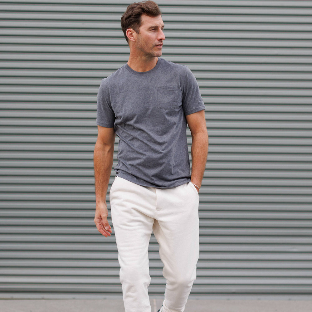 Everyday Tee with Pocket in Heather Black from Myles Apparel