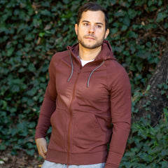 Storm Cotton Hoodie in Crimson