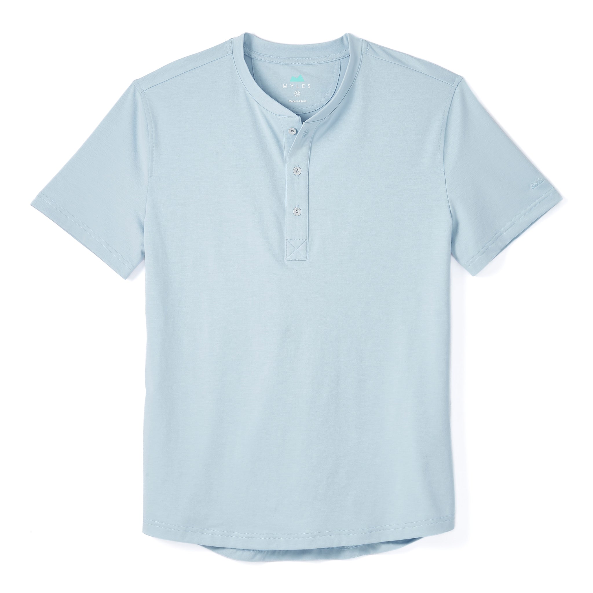 Nike Team Wordmark One Button Henley, Size: MD, Blue