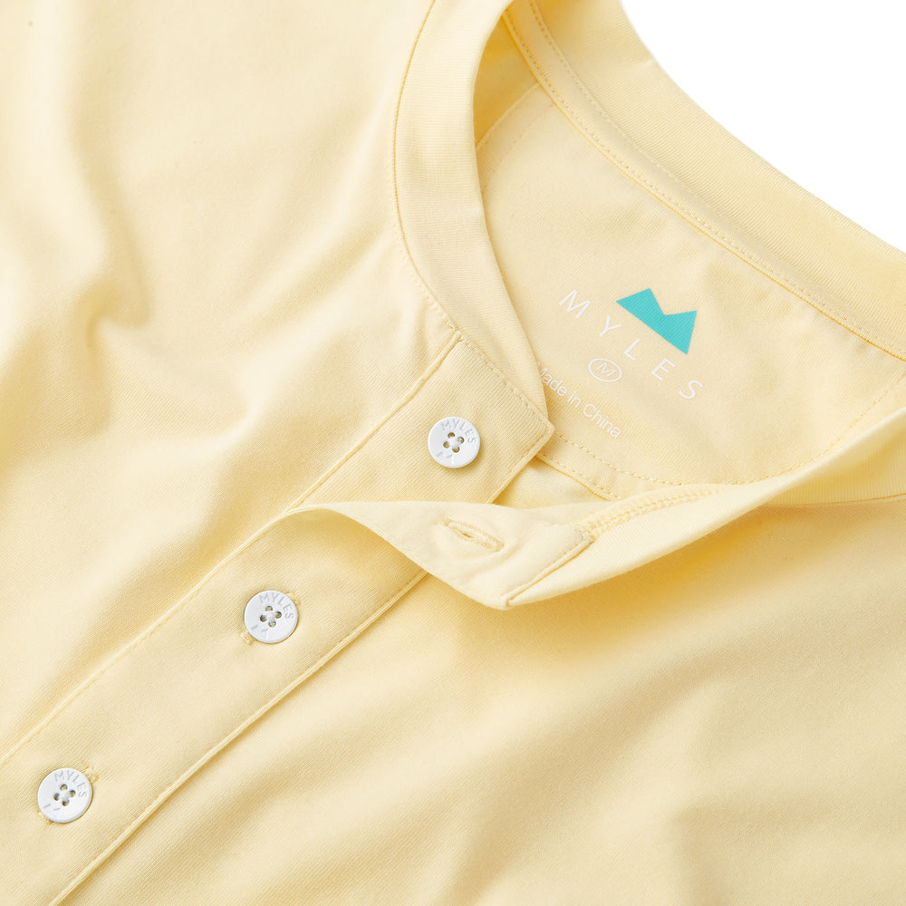 Everyday Henley Short Sleeve in Buttercream from Myles Apparel