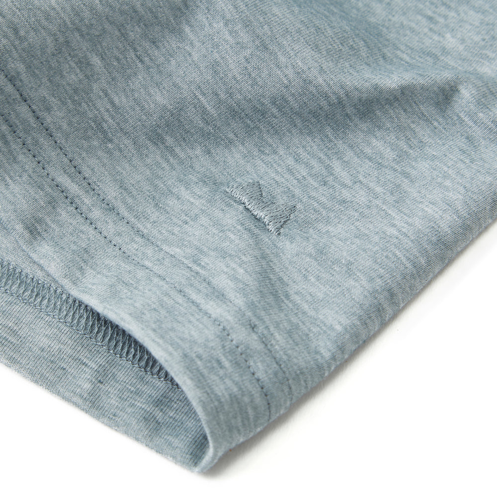 Everyday Henley Short Sleeve in Heather Steely Blue from Myles Apparel