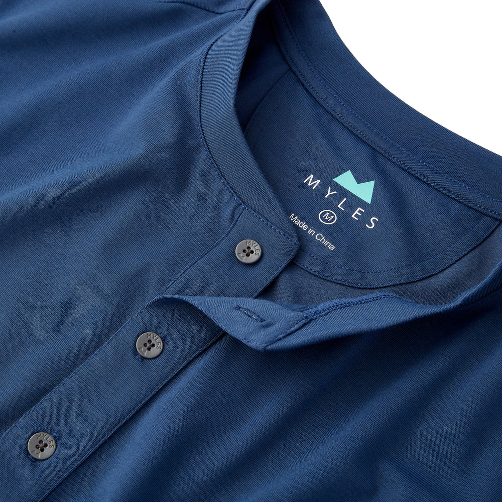 Everyday Henley Short Sleeve in River from Myles Apparel