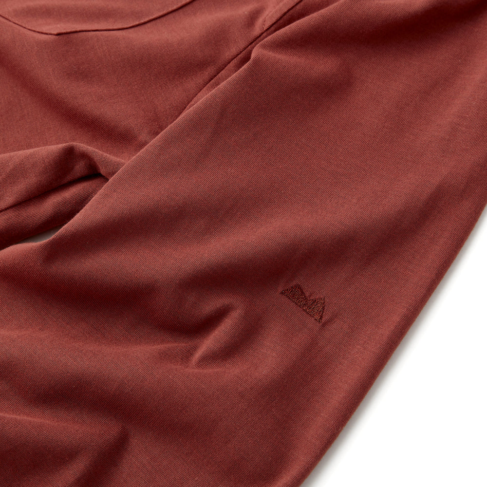 Everyday Long Sleeve Tee with Pocket in Crimson from Myles Apparel