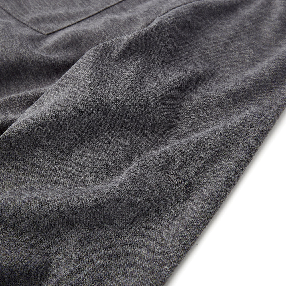 Everyday Long Sleeve Tee with Pocket in Heather Black from Myles Apparel