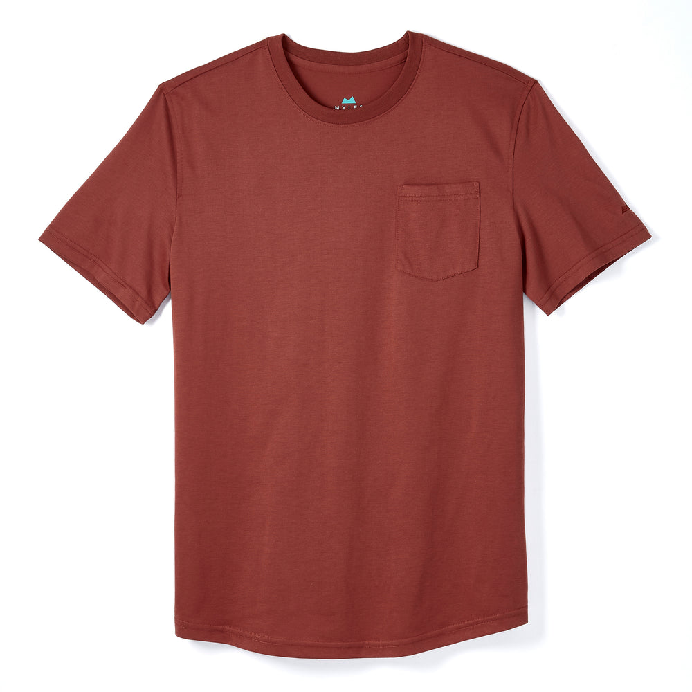 Everyday Tee with Pocket in Crimson from Myles Apparel