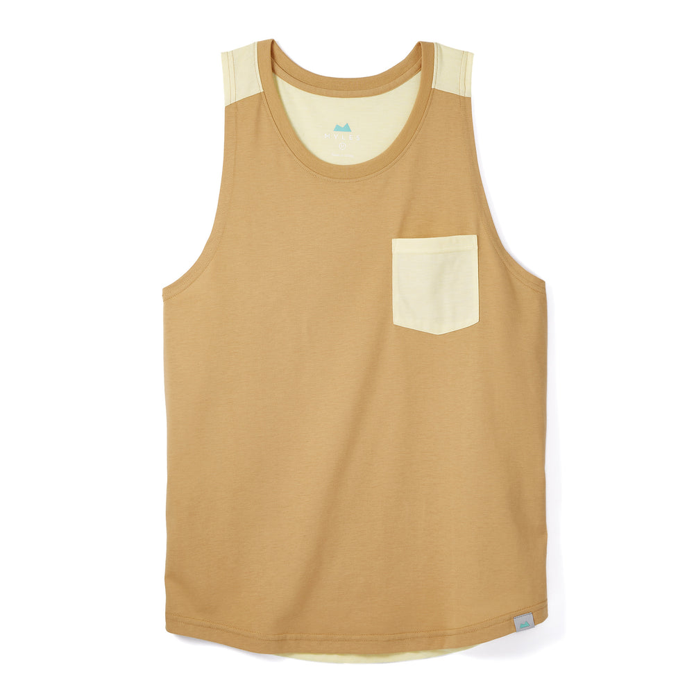 Everyday Tank in Camel Colorblock from Myles Apparel