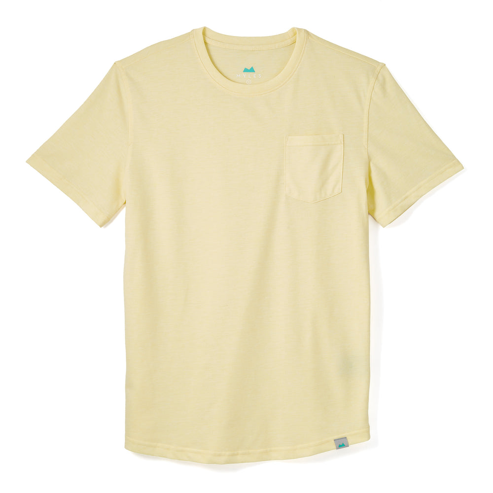 Everyday Tee with Pocket in Buttercream from Myles Apparel