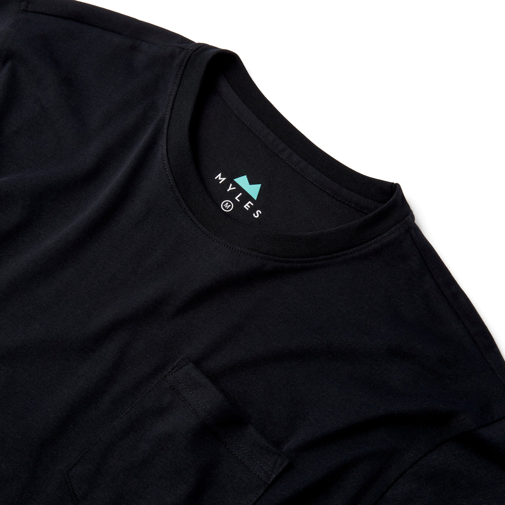 Everyday Tee with Pocket in Black from Myles Apparel