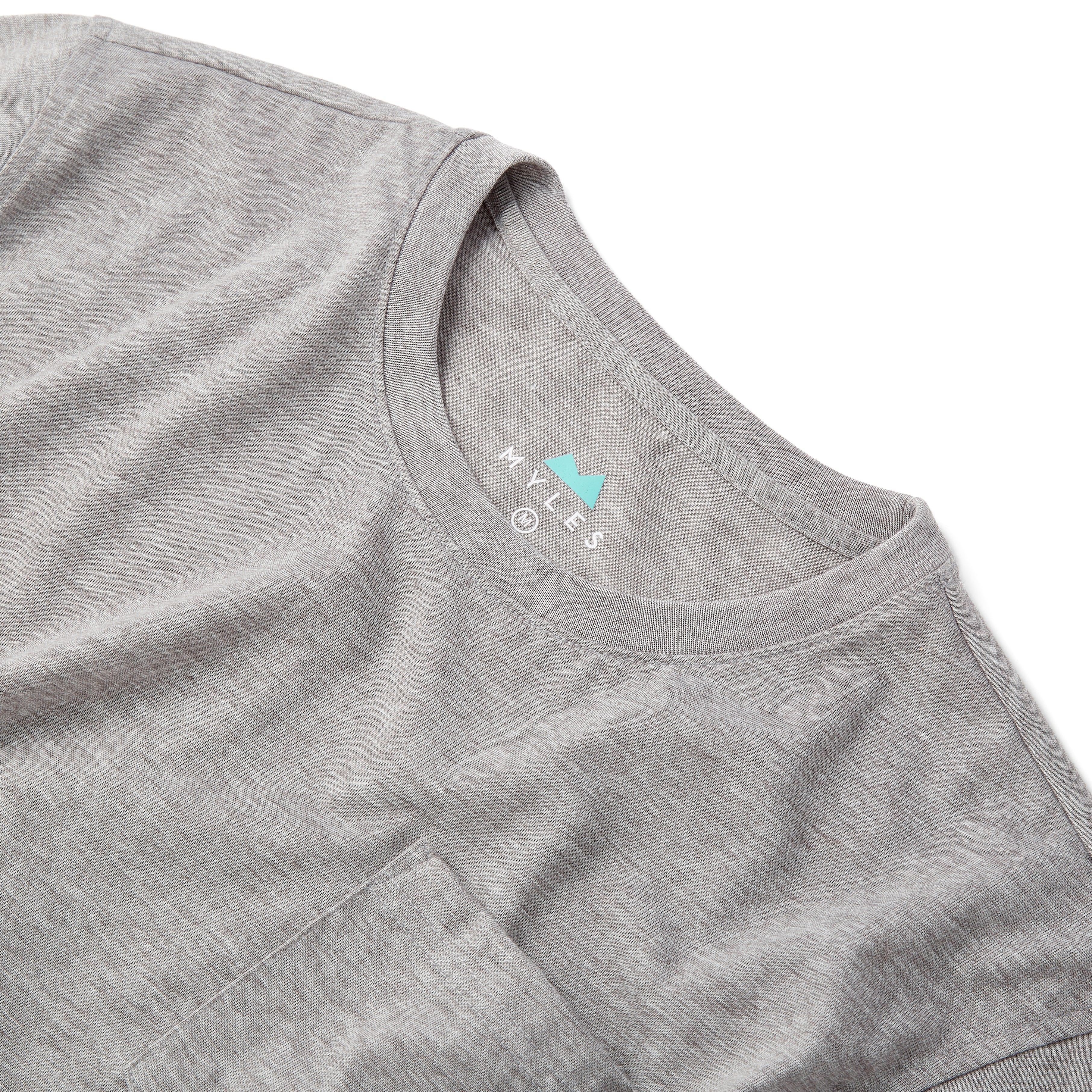 Everyday Pocket Tee in Heather Gray | drirelease® | Myles Apparel