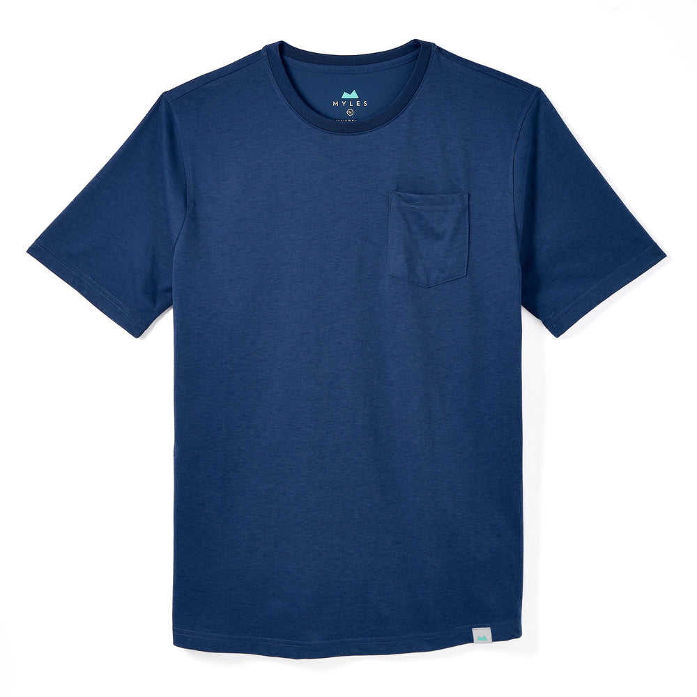 Everyday Tee with Pocket in River from Myles Apparel
