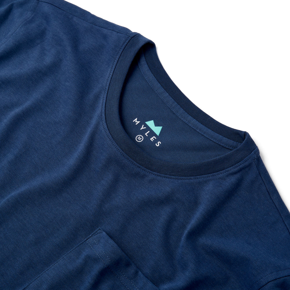 Everyday Tee with Pocket in River from Myles Apparel