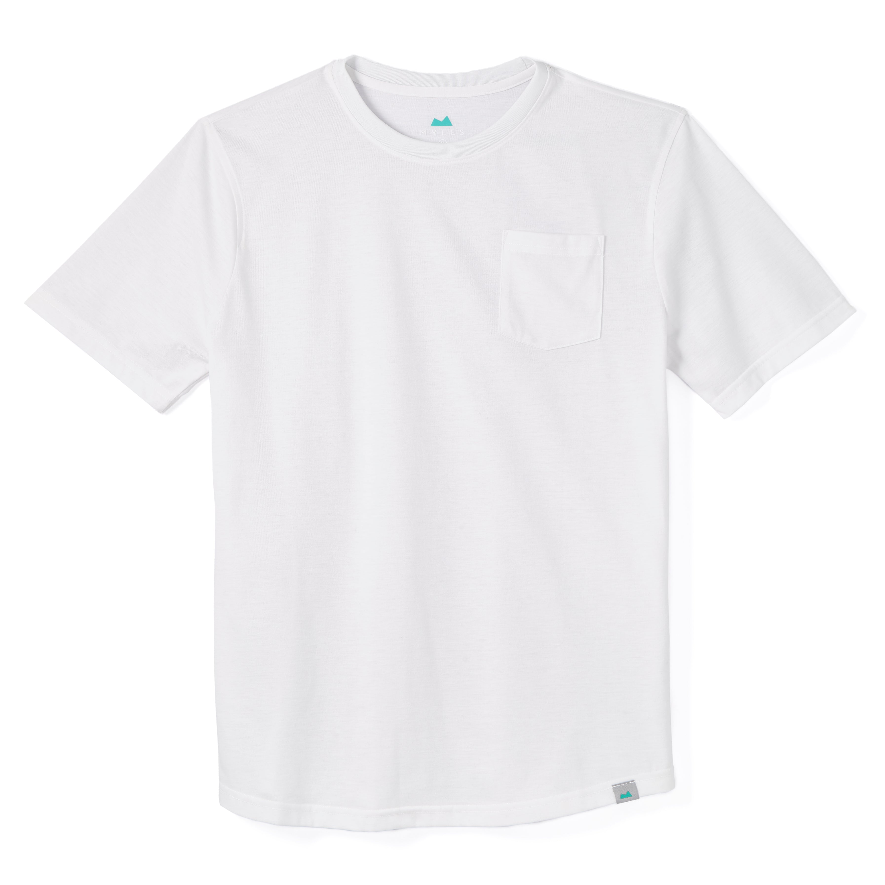 Everyday Pocket Tee in White | drirelease® | Myles Apparel | Myles