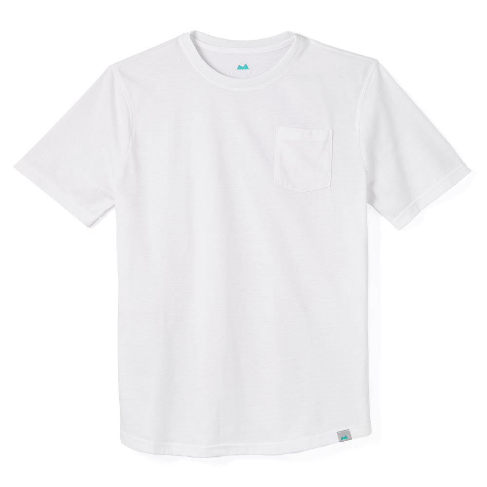 Everyday Tee with Pocket in White from Myles Apparel