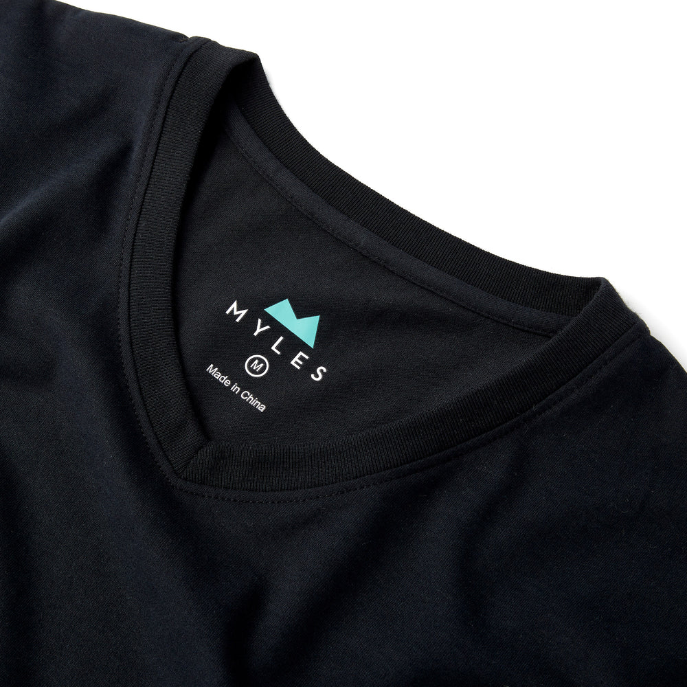 Everyday Tee with V-Neck in Black from Myles Apparel