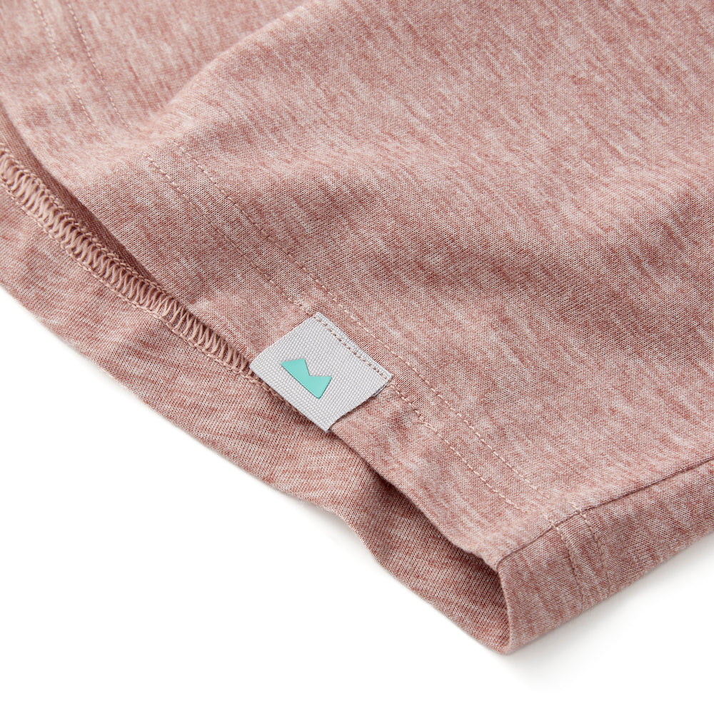 Everyday Tee with V-Neck in Heather Crimson from Myles Apparel