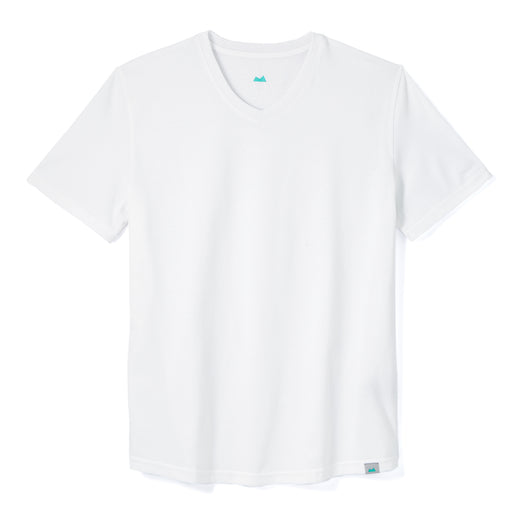 Everyday Tee with V-Neck in White from Myles Apparel