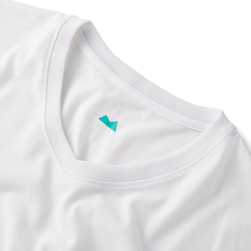 Everyday Tee with V-Neck in White from Myles Apparel