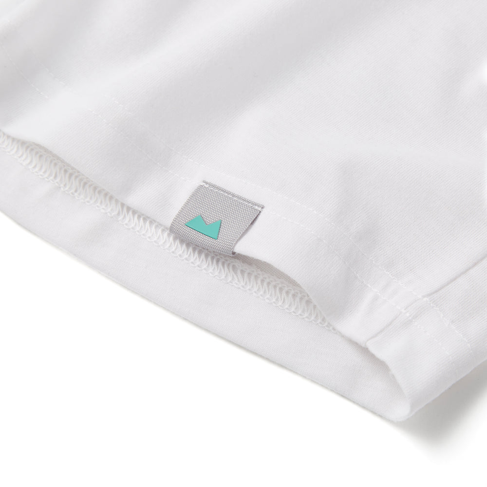 Everyday Tee with V-Neck in White from Myles Apparel