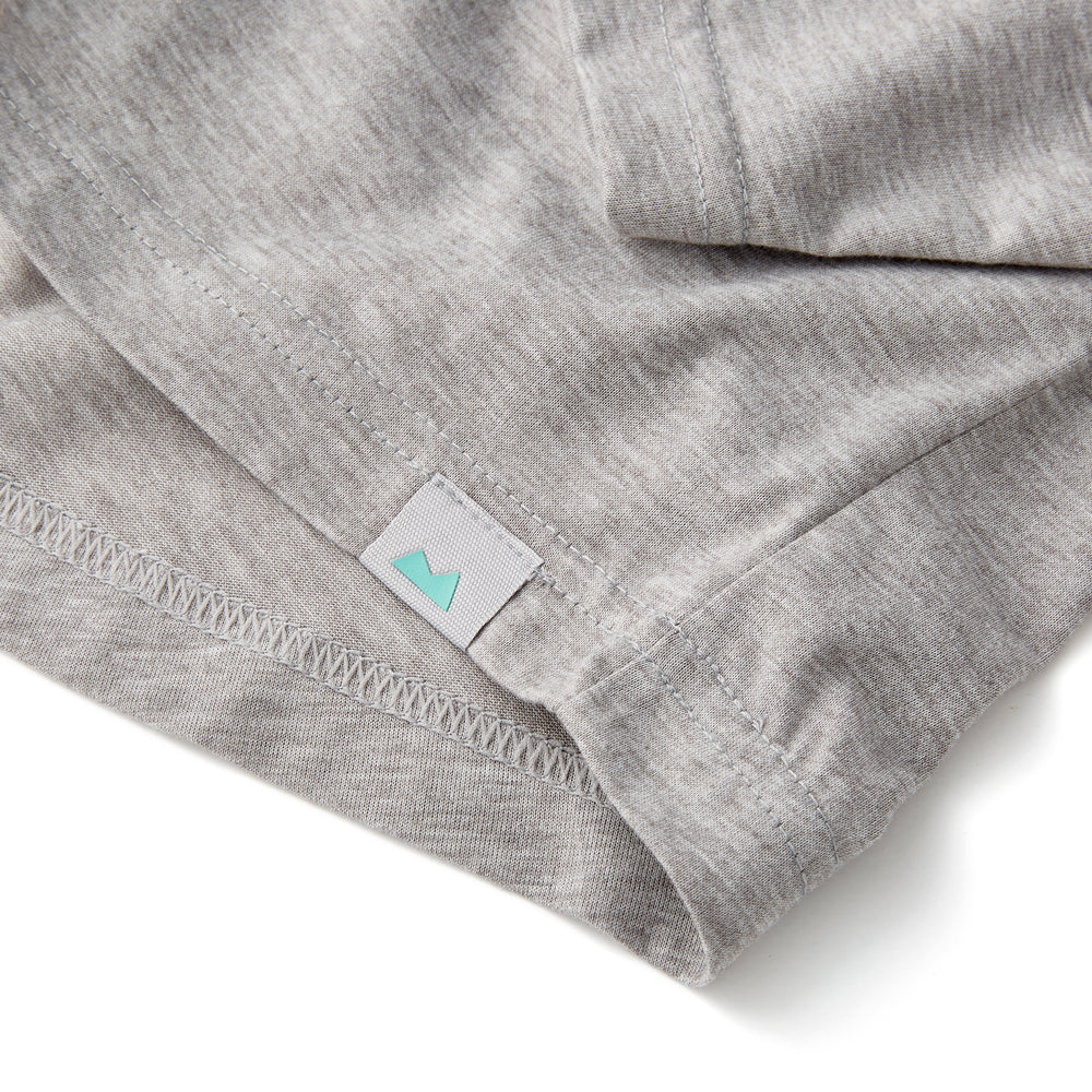 Everyday Long Sleeve Tee with Pocket in Heather Gray from Myles Apparel