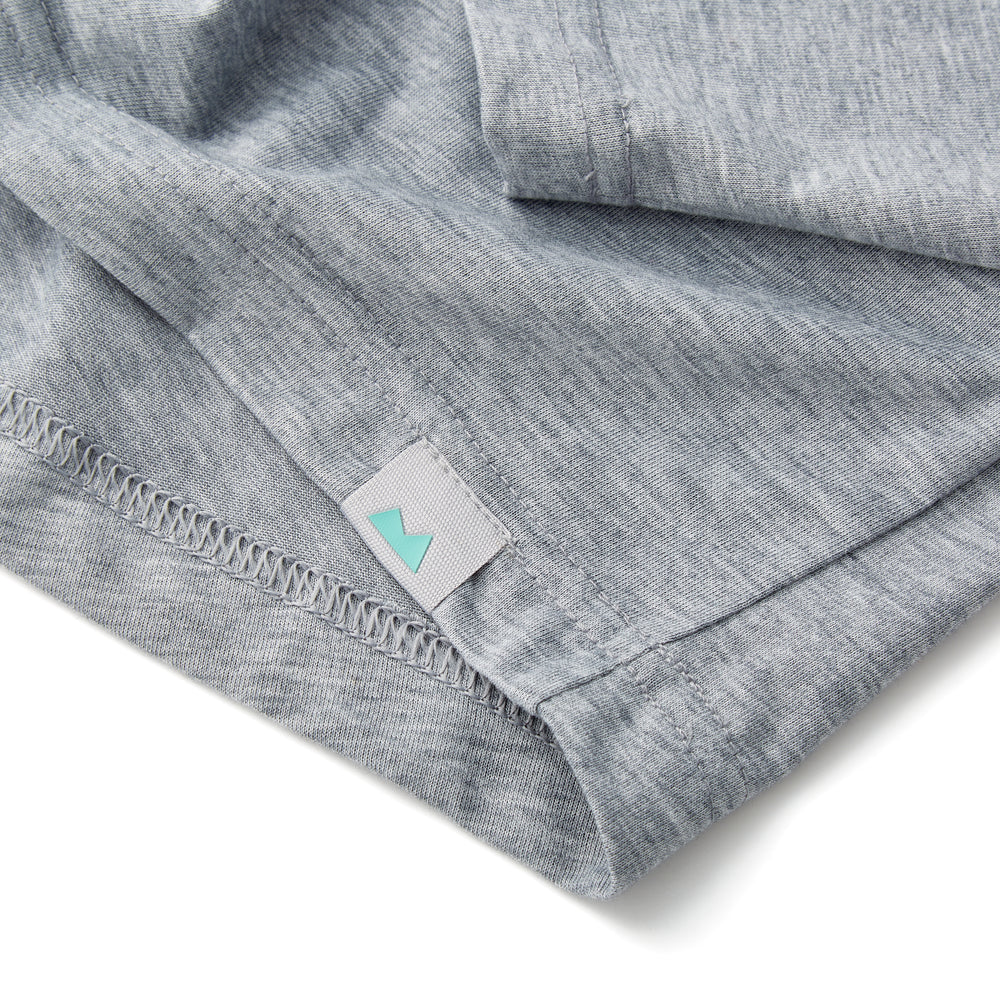 Everyday Long Sleeve Tee with Pocket in Heather Storm from Myles Apparel