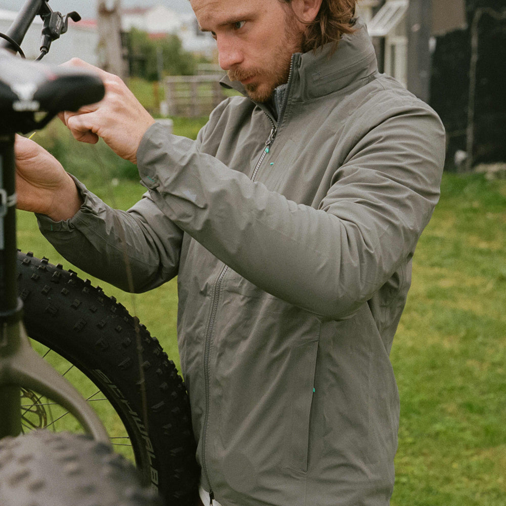 Elements Jacket with Hood in Steel Gray from Myles Apparel