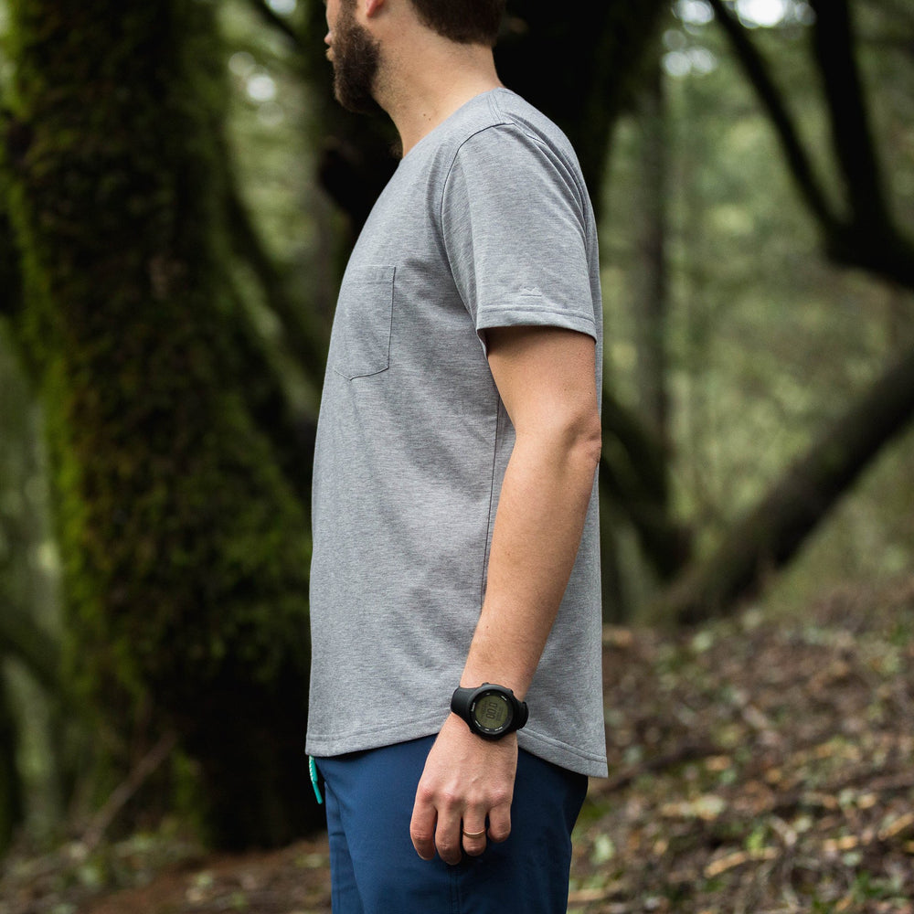 Everyday Tee with Pocket in Heather Gray from Myles Apparel