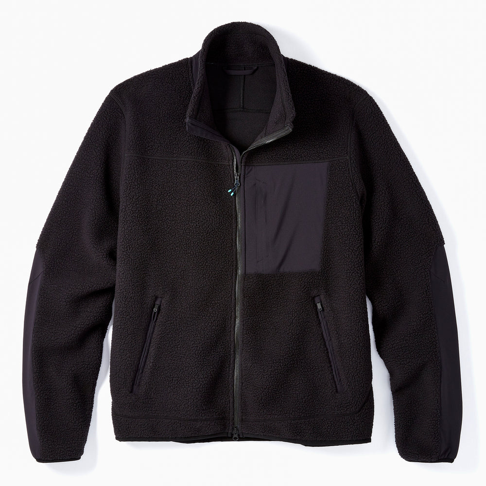 High Pile Sherpa Jacket in Black from Myles Apparel