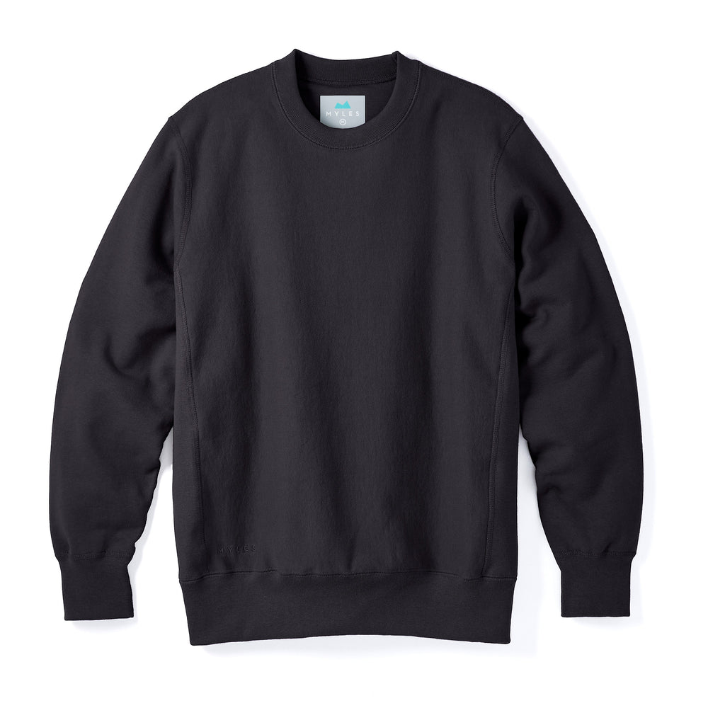 Skyline Heavyweight Fleece Crewneck in Black from Myles Apparel