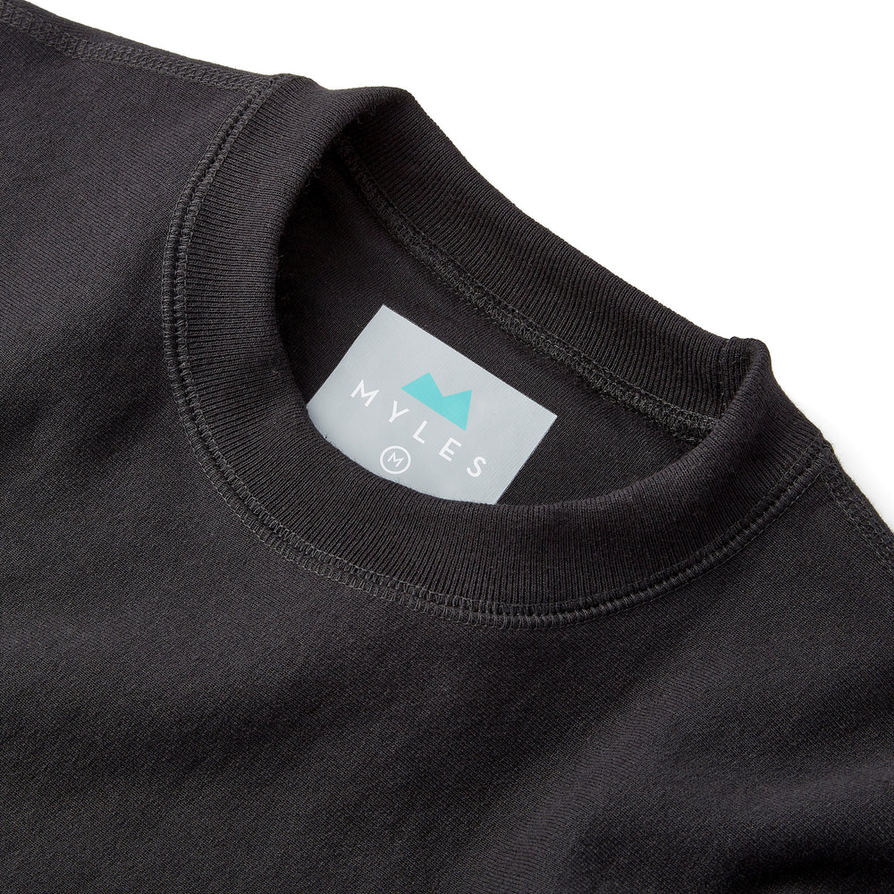 Skyline Heavyweight Fleece Crewneck in Black from Myles Apparel