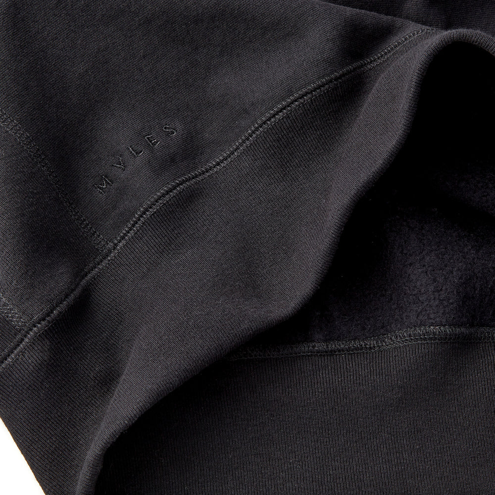 Skyline Heavyweight Fleece Crewneck in Black from Myles Apparel