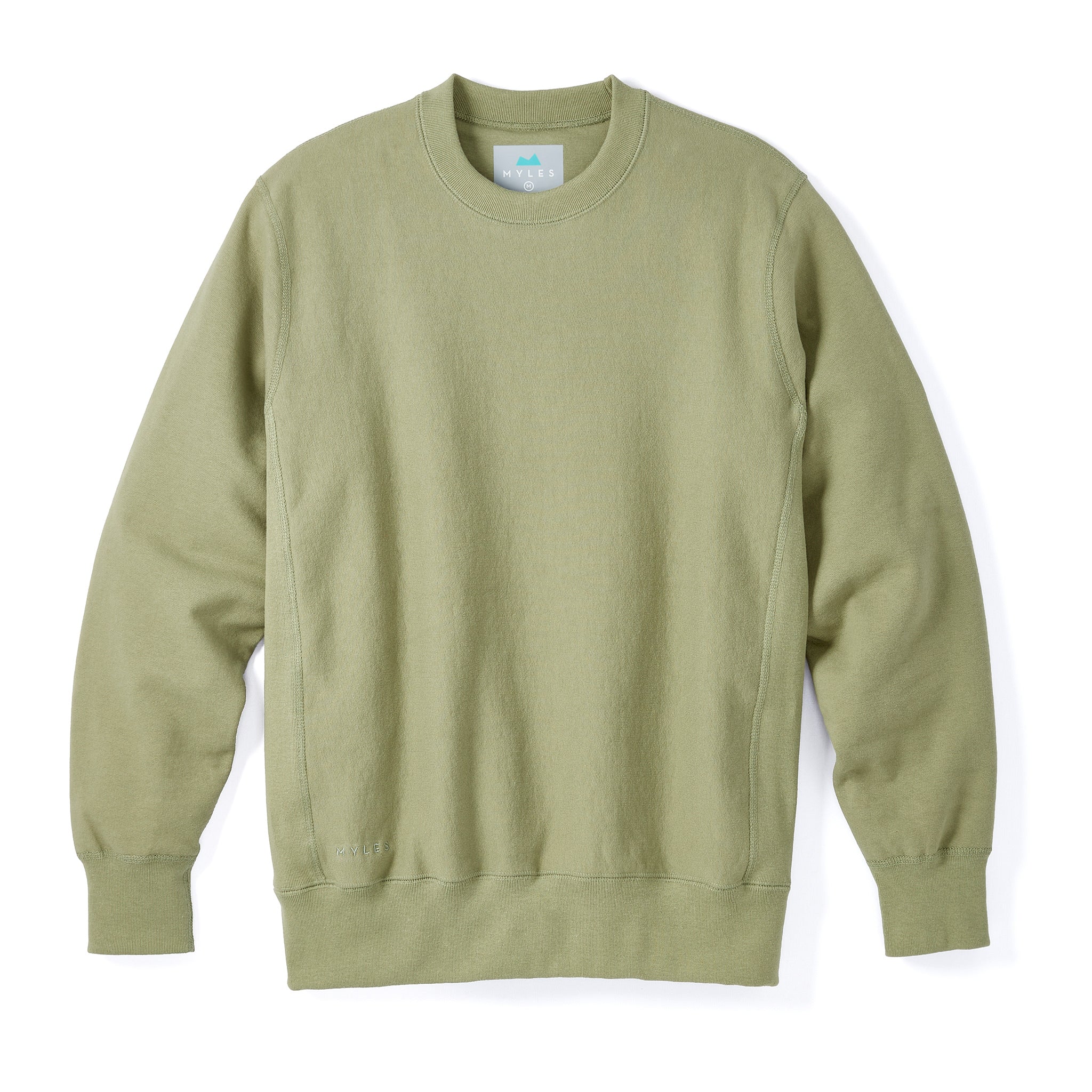 Skyline Heavyweight Fleece Crewneck Sweatshirt in Dusty Olive