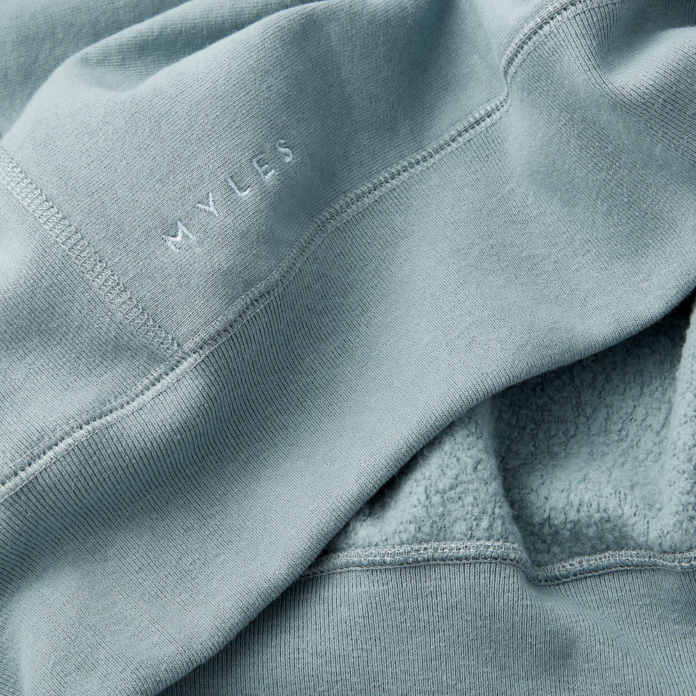Skyline Heavyweight Fleece Crewneck in Steely Blue from Myles Apparel
