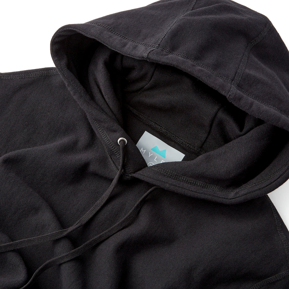 Skyline Heavyweight Fleece Hoodie in Black from Myles Apparel