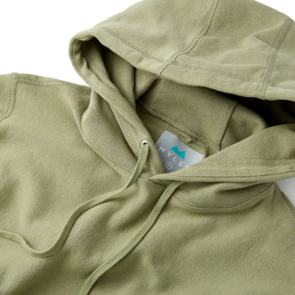 Skyline Heavyweight Fleece Hoodie in Dusty Olive from Myles Apparel