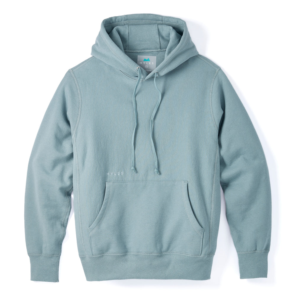 Skyline Heavyweight Fleece Hoodie in Steely Blue from Myles Apparel
