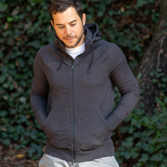 Storm Cotton Hoodie in Heather Coal