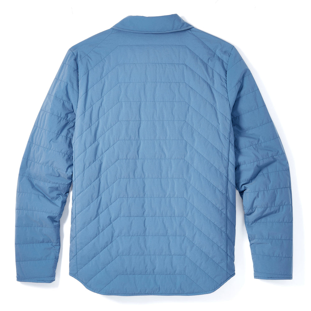 Reversible Insulated Shirt Jacket in Dusty Blue from Myles Apparel