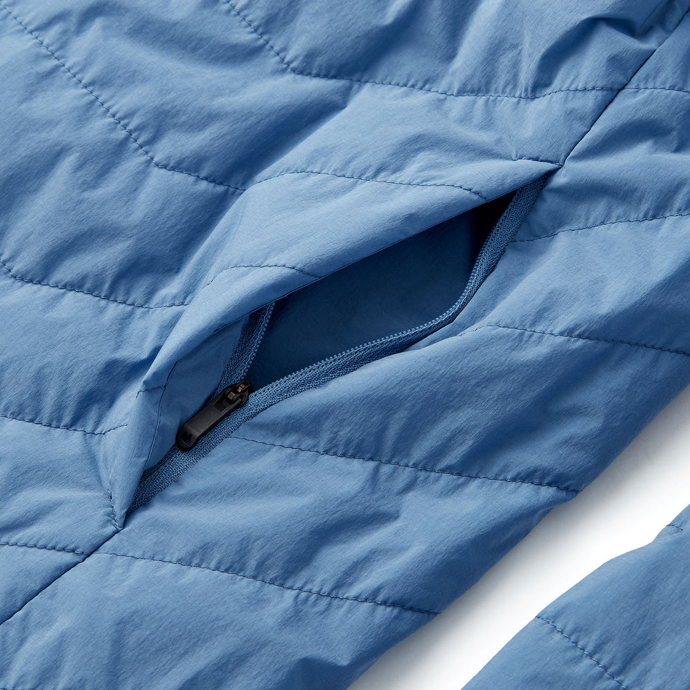 Reversible Insulated Shirt Jacket in Dusty Blue from Myles Apparel