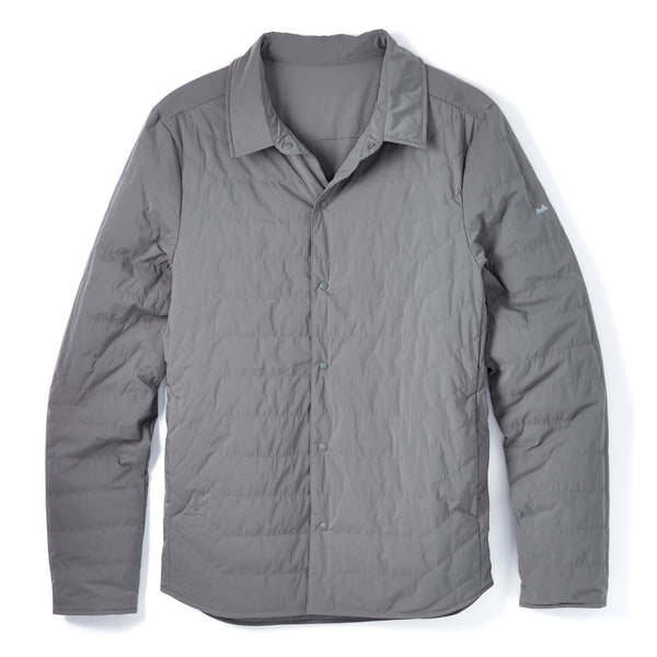 Reversible Insulated Shirt Jacket in Slate Gray | Packable for